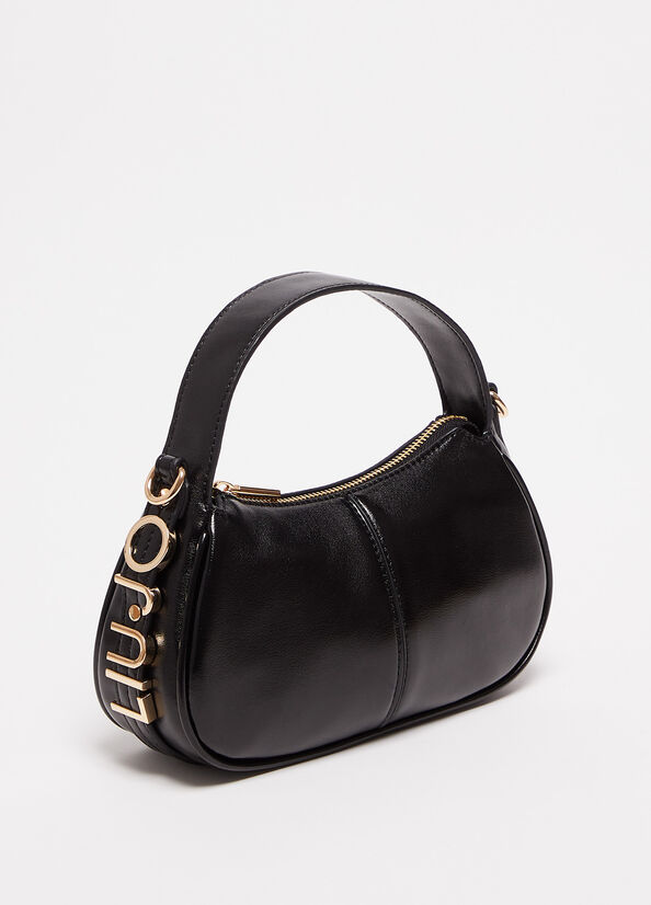 Women's Liu Jo Laminate Handbag Black | PRK-562491