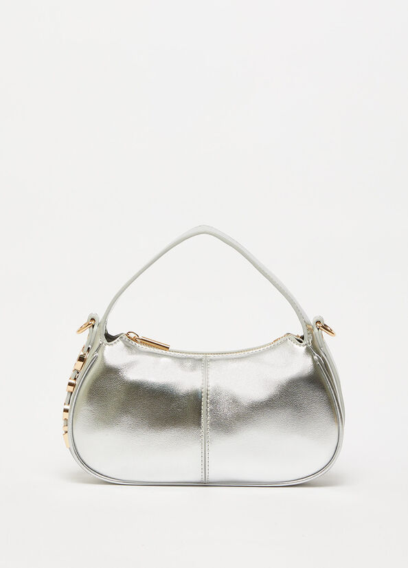 Women's Liu Jo Laminate Handbag Silver | SBF-254179