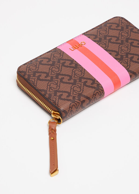 Women's Liu Jo Large Eco-Friendly Wallets Brown | MSU-712360