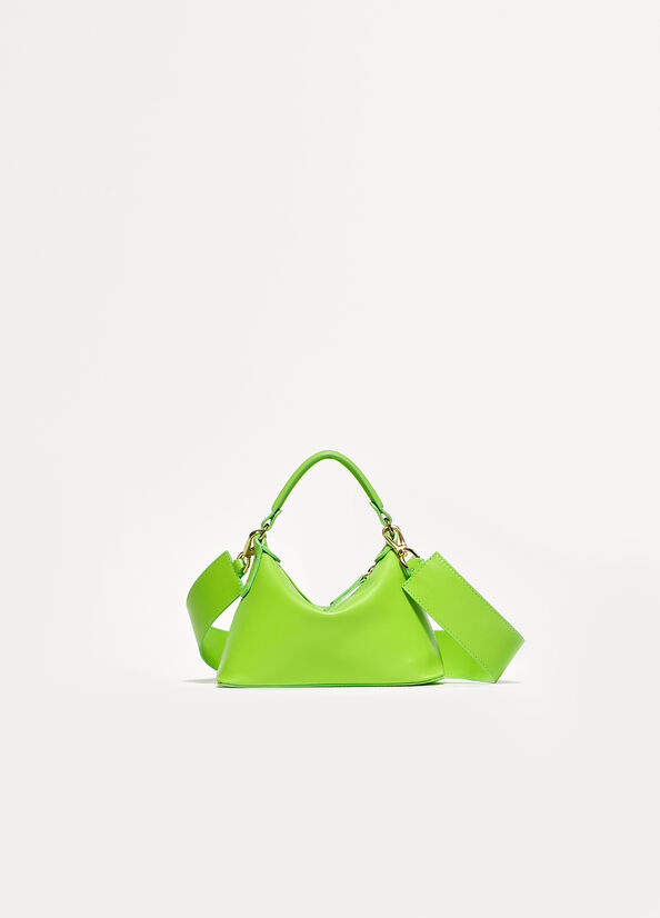 Women\'s Liu Jo Leather Mini Hobo Crossbody Bags Light Green | AVX-123856