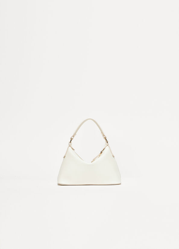 Women's Liu Jo Leather Mini Hobo Crossbody Bags White | OSG-381246