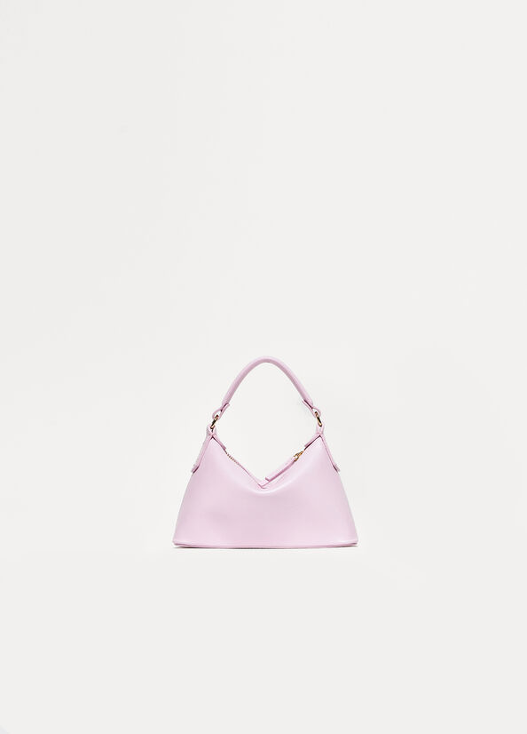 Women's Liu Jo Leather Mini Hobo Crossbody Bags Light Pink | ZDL-375029