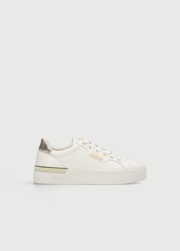 Women's Liu Jo Leather Sneakers White | USP-653491