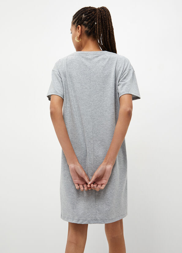 Women's Liu Jo Lurex® Jersey Dress Grey | SJH-138259