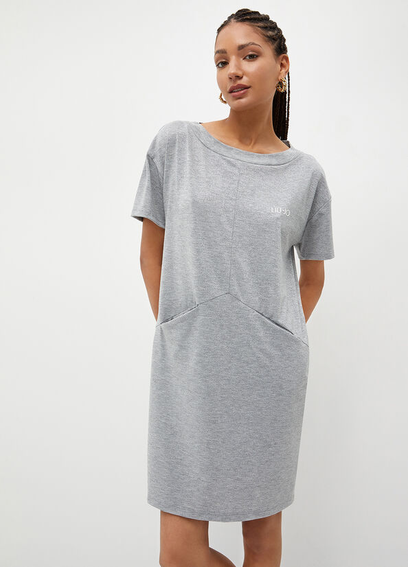 Women\'s Liu Jo Lurex® Jersey Dress Grey | SJH-138259