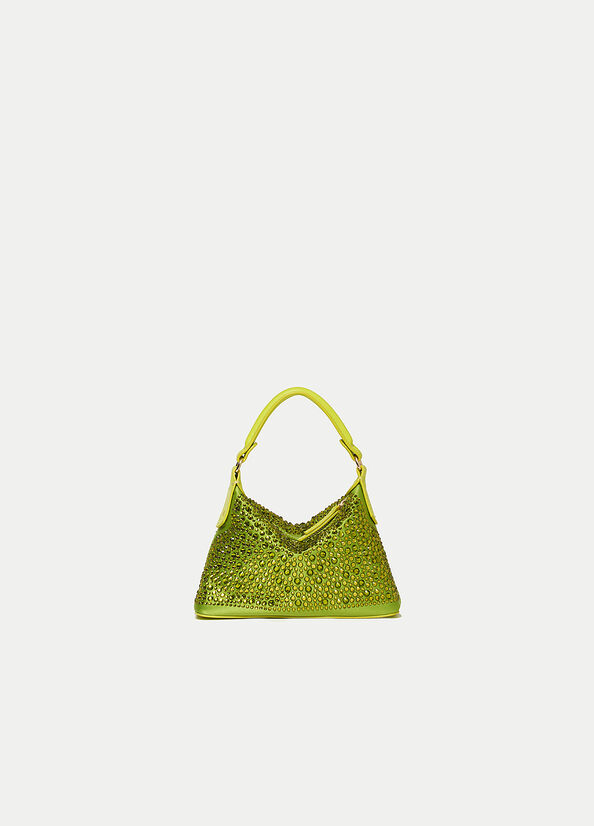 Women's Liu Jo Mini Hobo With Gemstones Crossbody Bags Light Green | VKN-872460