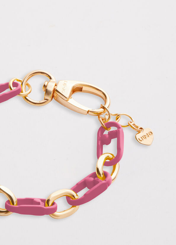 Women's Liu Jo Monogram Bracelet Jewelry Pink | JBR-693412