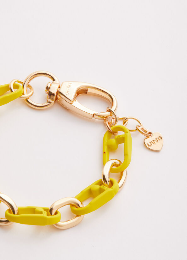 Women's Liu Jo Monogram Bracelet Jewelry Yellow | LAH-437592