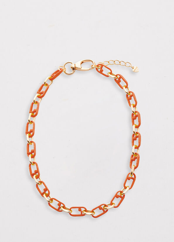 Women\'s Liu Jo Monogram Necklace Jewelry Orange | DOT-897354