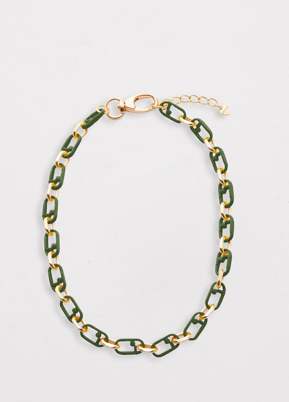 Women\'s Liu Jo Monogram Necklace Jewelry Green | OJB-872936