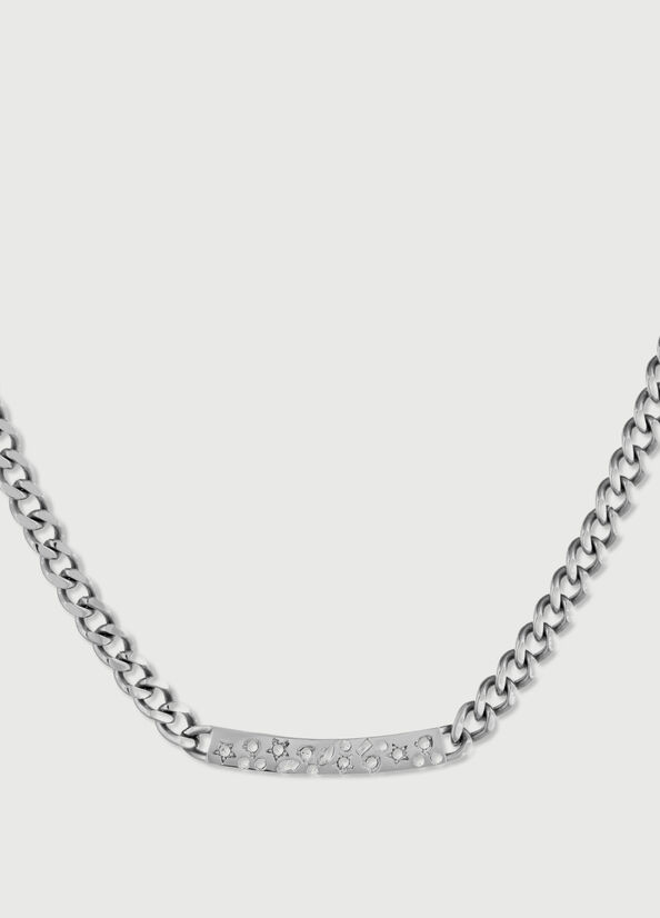 Women's Liu Jo Necklace With Diamantés Jewelry Silver | NVE-316940