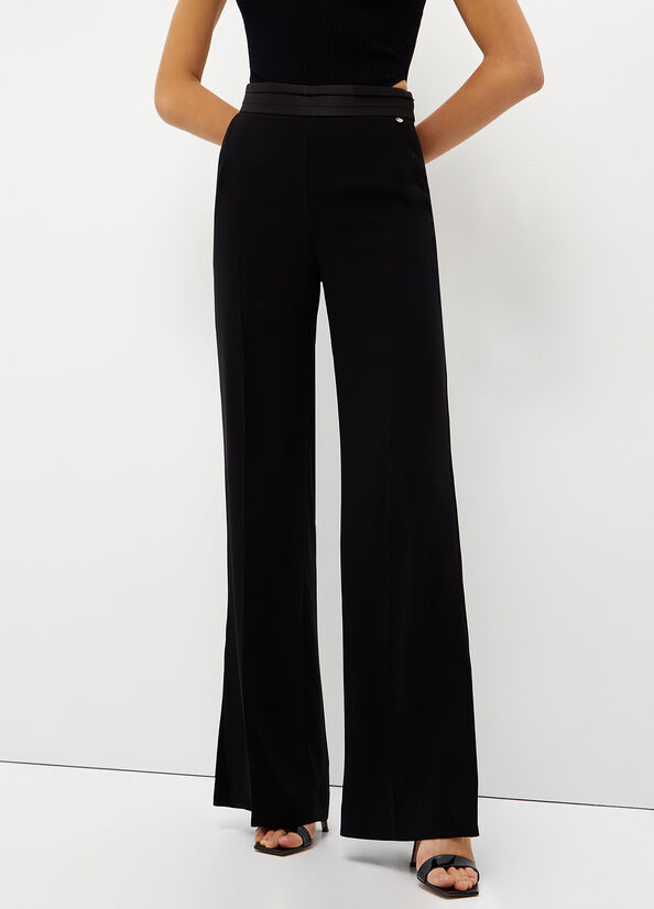 Women\'s Liu Jo Palazzo Pants Black | RVJ-987643