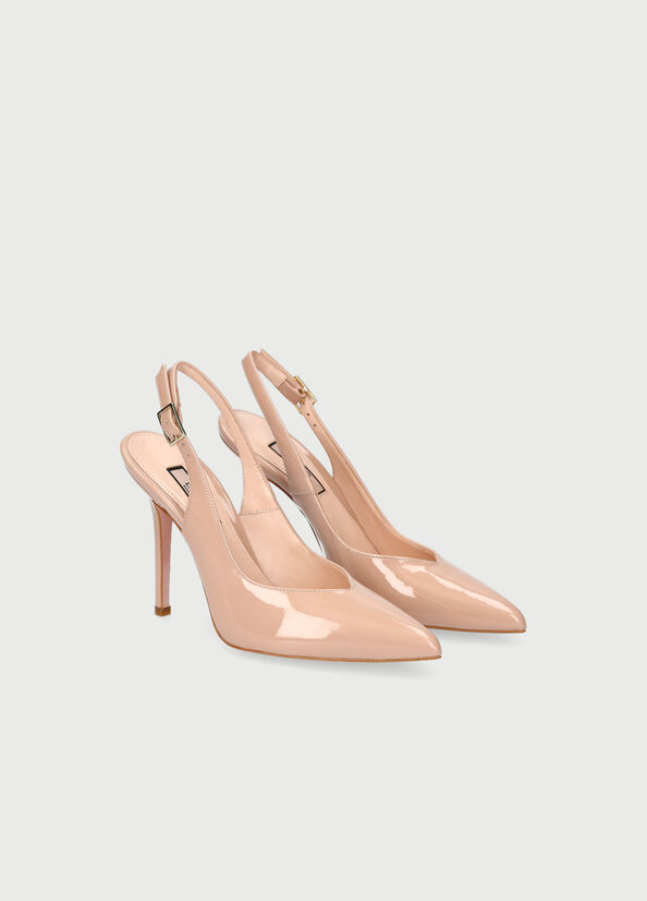 Women's Liu Jo Patent Leather High Heels Beige | LVO-243796