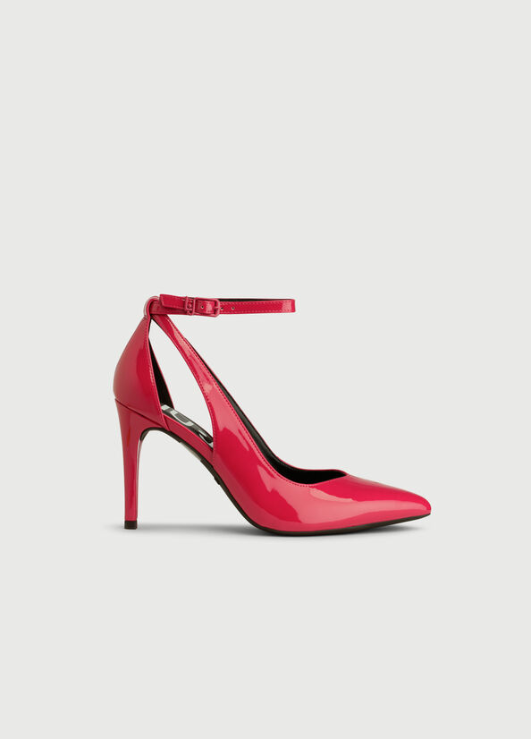 Women's Liu Jo Patent Leather High Heels Fuchsia | NZP-583690