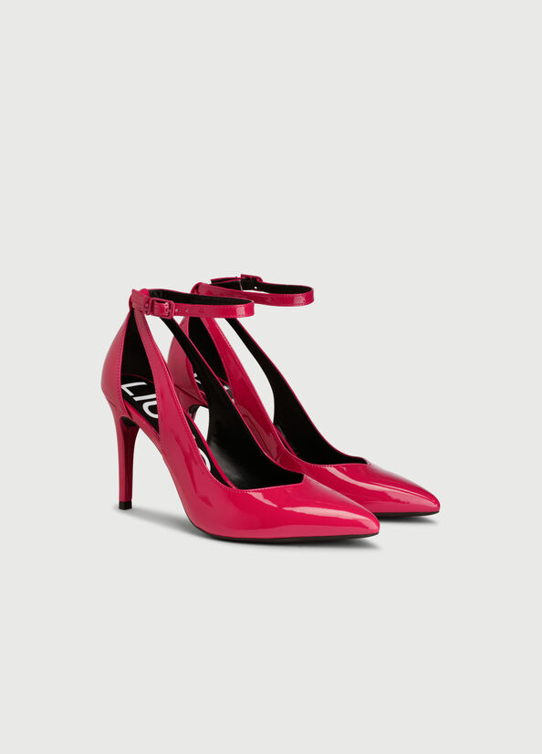 Women's Liu Jo Patent Leather High Heels Fuchsia | NZP-583690