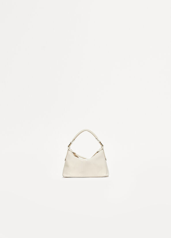 Women's Liu Jo Patent Leather Micro Hobo Crossbody Bags White | QUW-956021