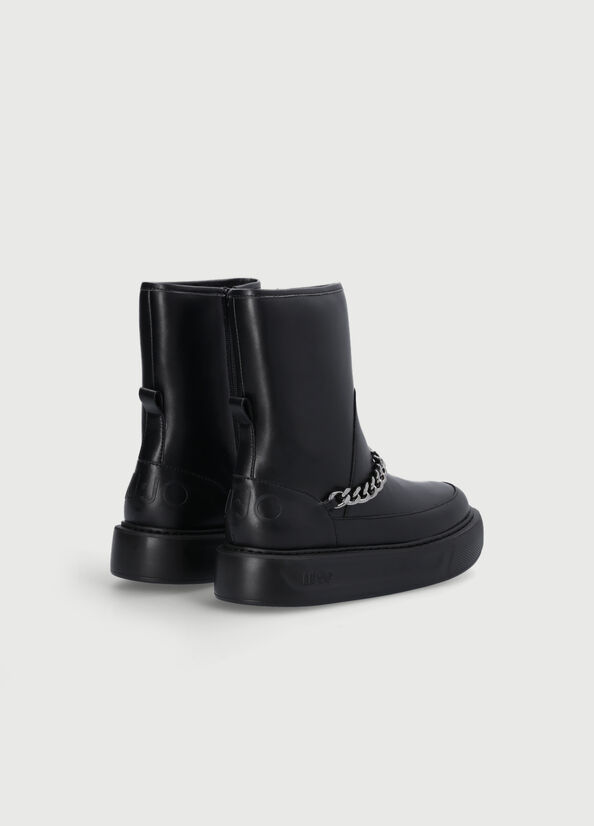 Women's Liu Jo Platform Ankle Boots Black | YOT-683074