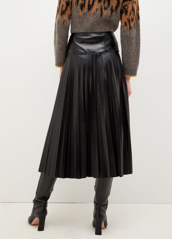 Women's Liu Jo Pleated In Fabric Skirts Black | YQV-105492