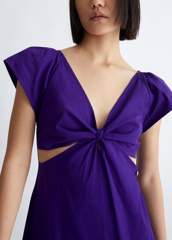 Women's Liu Jo Poplin Dress Purple | OLB-240935