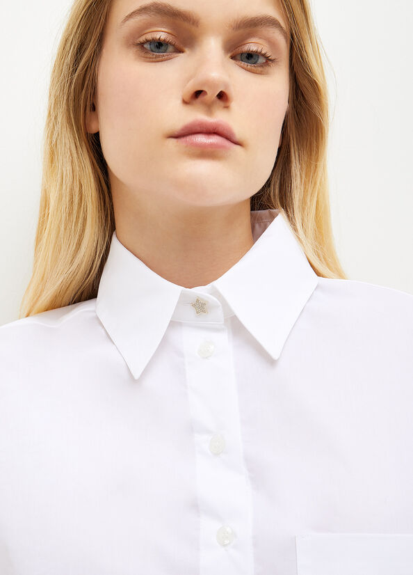 Women's Liu Jo Poplin Shirts White | KJO-374062