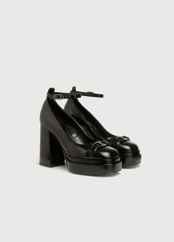 Women's Liu Jo Pumps With Wide High Heels Black | ADV-315042