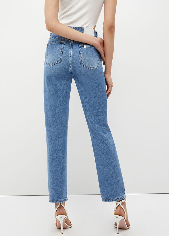 Women's Liu Jo Regular Slim-Fit Jeans Blue | EJH-107893