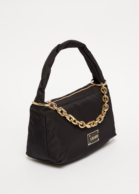 Women's Liu Jo Shoulder With Charm Shoulder Bags Black | OJB-982740