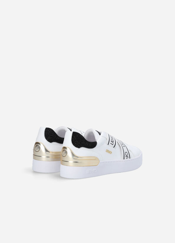 Women's Liu Jo Slip Ons With Logo Sneakers White | XGU-286475