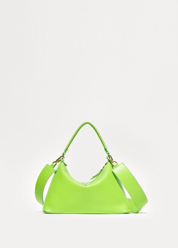 Women\'s Liu Jo Small Hobo In Leather Crossbody Bags Light Green | KZN-503879