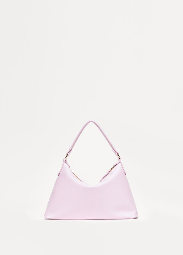 Women's Liu Jo Small Hobo In Leather Crossbody Bags Light Pink | OTW-723950