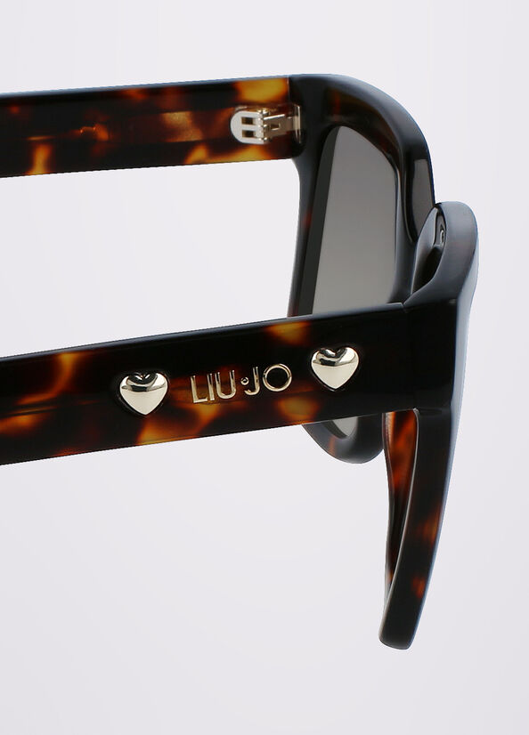 Women's Liu Jo Squared Sunglasses Black | YWD-179625