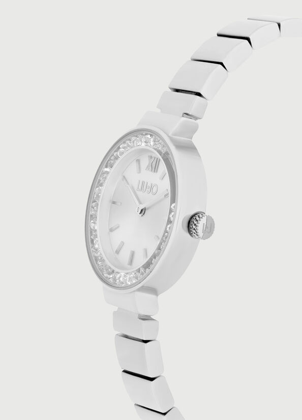 Women's Liu Jo Steel With Diamantés Watches Silver | HYR-095146