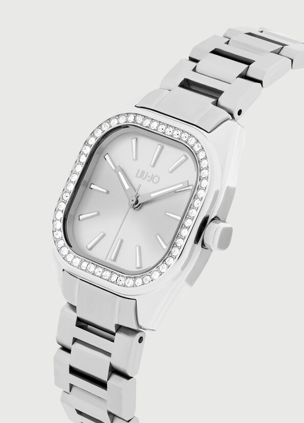 Women's Liu Jo Steel With Diamantés Watches Silver | OBW-740586