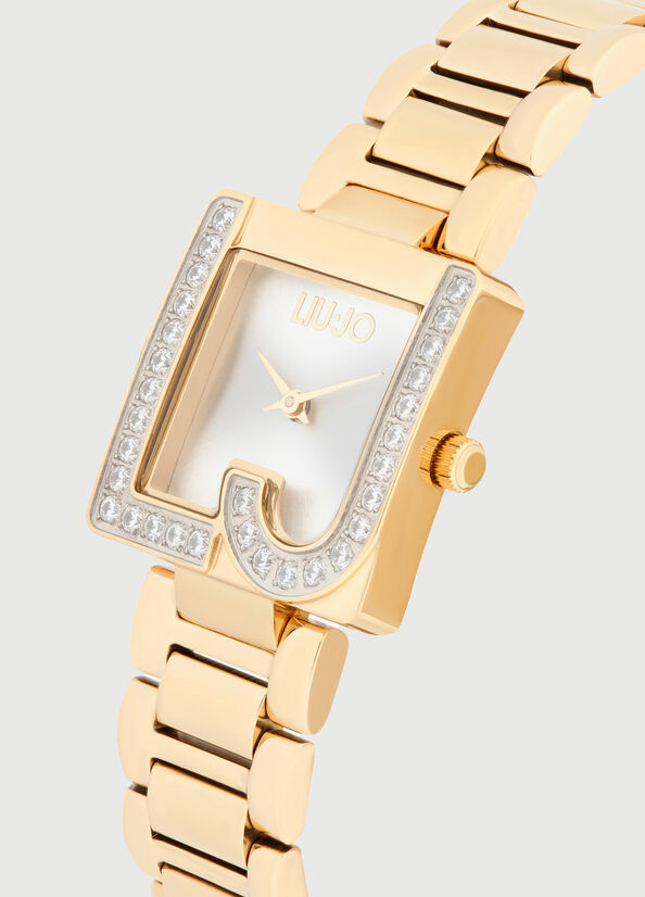 Women's Liu Jo Steel With Logo Watches Gold | ATV-534971