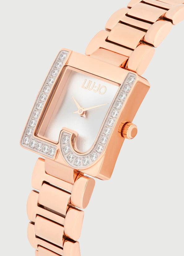 Women's Liu Jo Steel With Logo Watches Rose Gold | VAF-962754