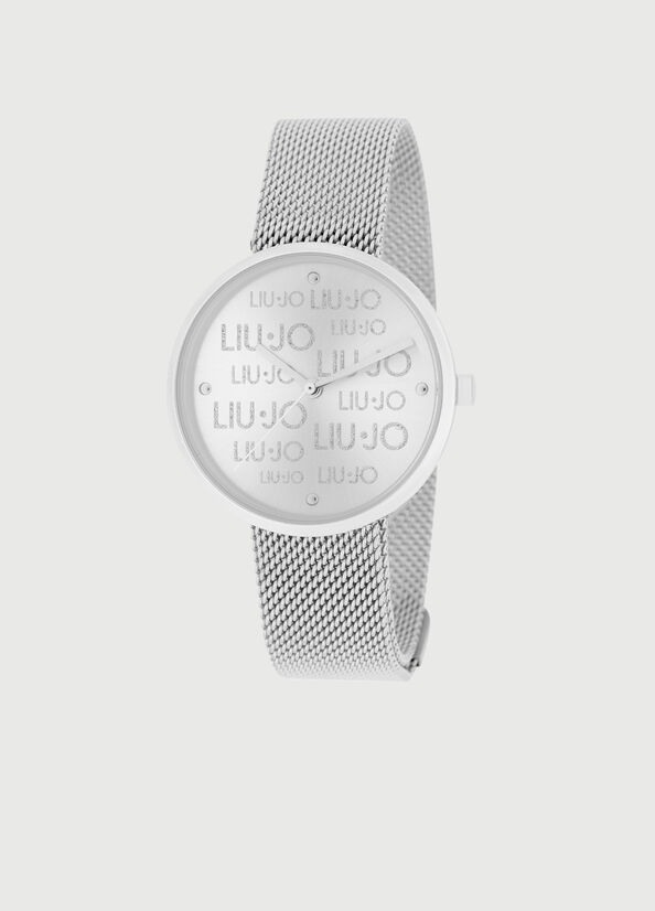 Women\'s Liu Jo Steel With Logo Watches Silver | AEJ-341805