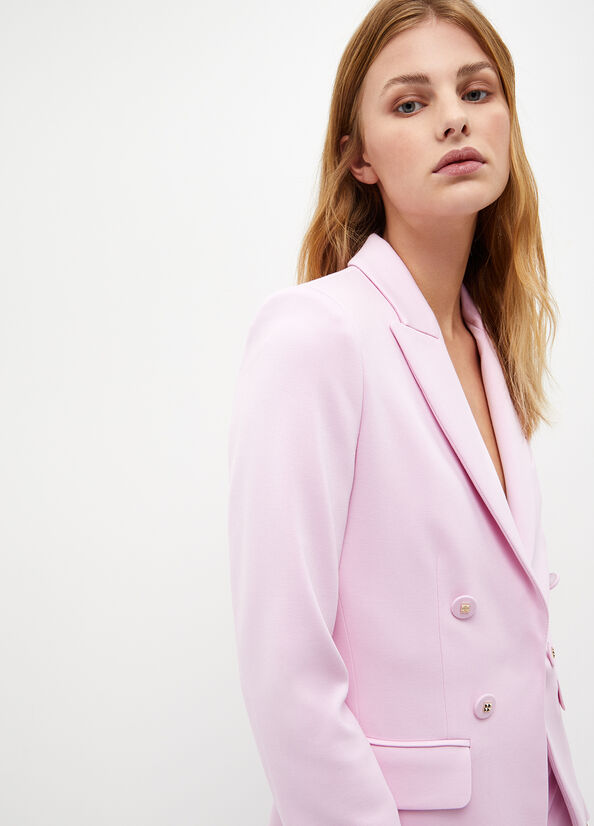 Women's Liu Jo Stretch Blazer Jackets Pink | KJD-430987