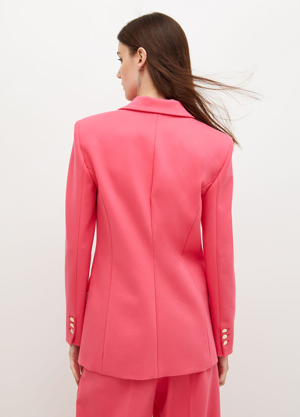 Women's Liu Jo Stretch Viscose Blazer Jackets Fuchsia | SPX-152874