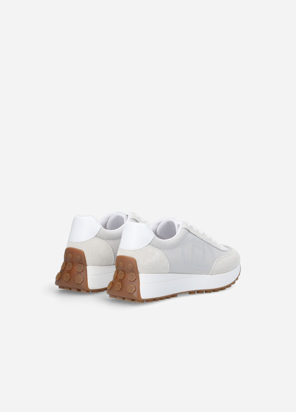 Women's Liu Jo Suede And Nylon Sneakers White | BFS-701592