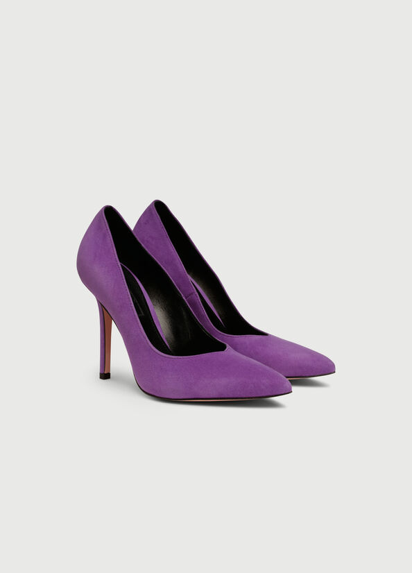 Women's Liu Jo Suede High Heels Purple | LYH-543918