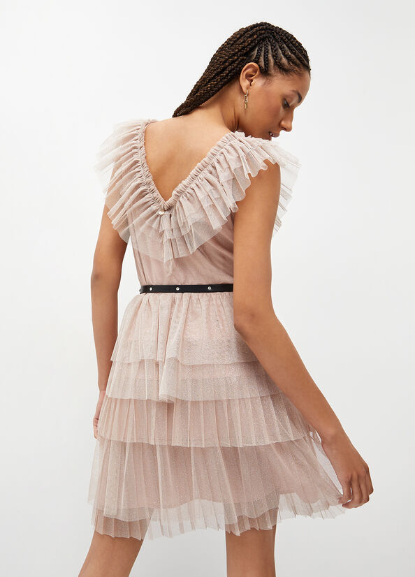 Women's Liu Jo Tulle Cocktail Dress Pink | SWH-475693