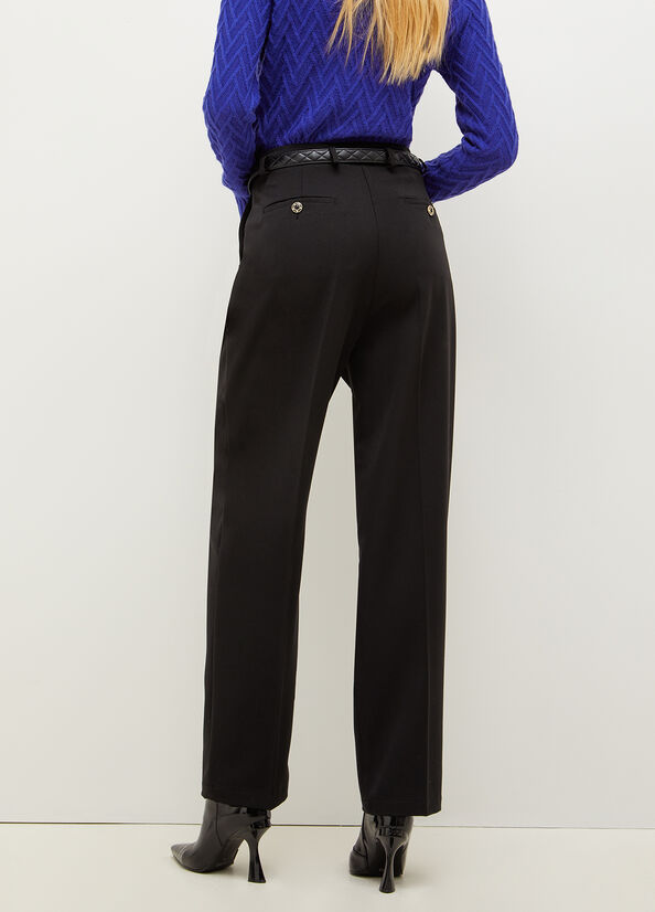 Women's Liu Jo Twill Chinos Pants Black | YZA-910584