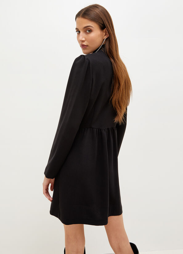 Women's Liu Jo Twill Dress Black | LHT-063591