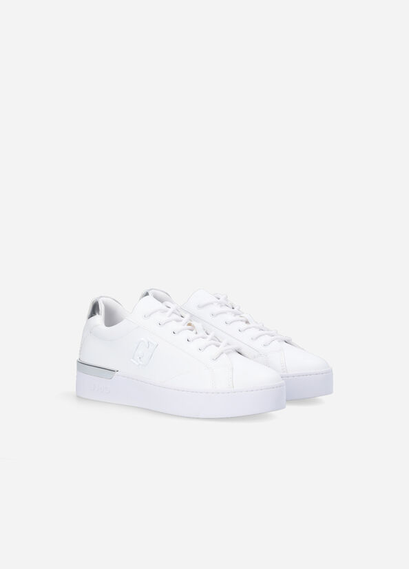 Women's Liu Jo White With Logo Sneakers White | ODX-601928