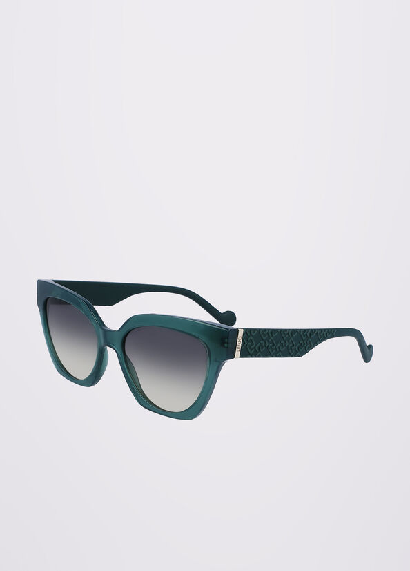 Women's Liu Jo With 3d Pattern Sunglasses Light Green | KHL-701593