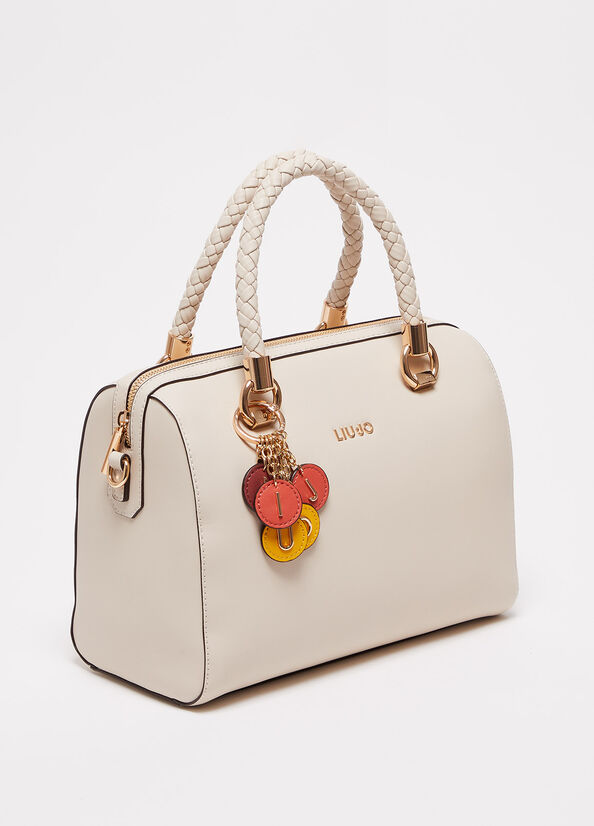 Women's Liu Jo With Charm Handbag Beige | ESK-483021