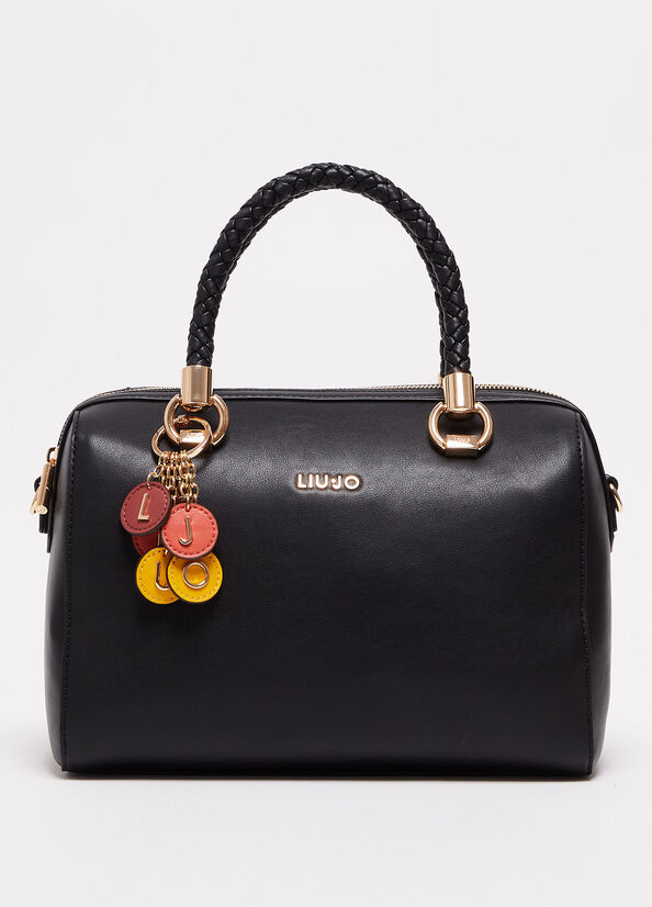 Women's Liu Jo With Charm Handbag Black | QRN-041859