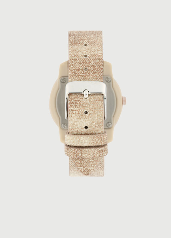 Women's Liu Jo With Denim Strap Watches Beige / Pink | XTN-832601