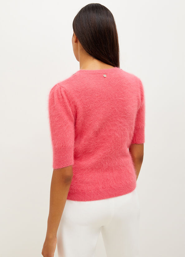 Women's Liu Jo With Gemstones Sweaters Fuchsia | QAR-437082