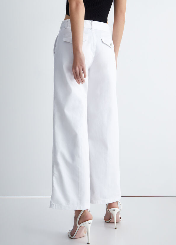 Women's Liu Jo With Jewel Buckle Pants White | ZXF-157380